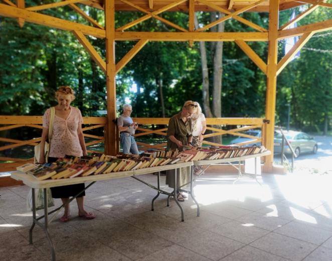 Plenerowa, wielka wymiana książek, puzzli i gier planszowych